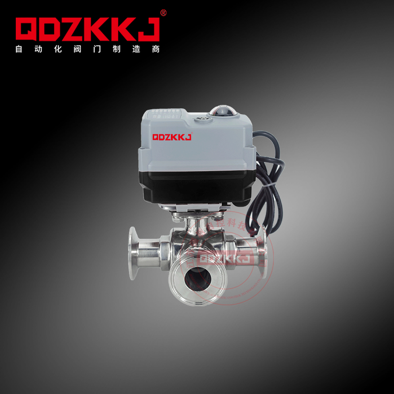 電動衛生級三通球閥 QDZK-Q984/5F-16P